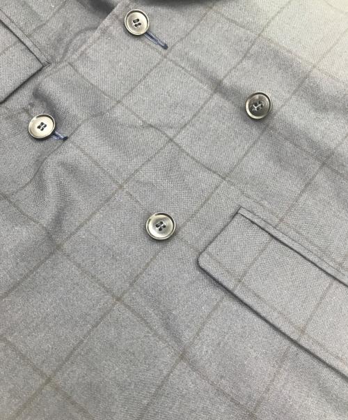 Hombre Nino（オンブレニーニョ）Hombre Nino (オンブレニーニョ) ダブルブレストシャドーチェックセットアップ ネイビー×イエロー サイズ:Mの古着・服飾アイテム