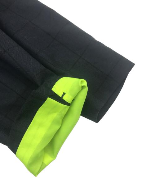 Hombre Nino（オンブレニーニョ）Hombre Nino (オンブレニーニョ) ダブルブレストシャドーチェックセットアップ ネイビー×イエロー サイズ:Mの古着・服飾アイテム