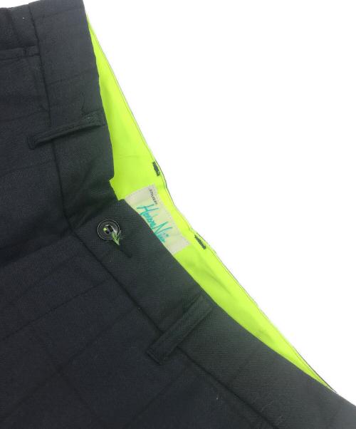 Hombre Nino（オンブレニーニョ）Hombre Nino (オンブレニーニョ) ダブルブレストシャドーチェックセットアップ ネイビー×イエロー サイズ:Mの古着・服飾アイテム