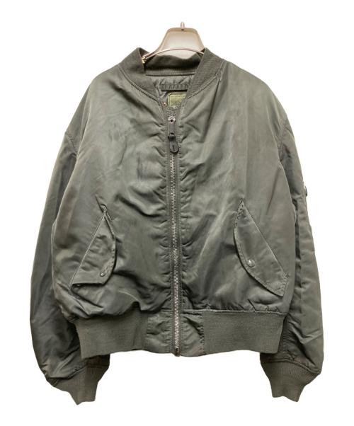 ALPHA（アルファ）ALPHA (アルファ) MA-1フライトジャケット オリーブ サイズ:Lの古着・服飾アイテム