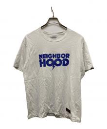 NEIGHBORHOOD（ネイバーフッド）の古着「Bolt Printed Cotton-Jersey T-Shirt」｜ホワイト
