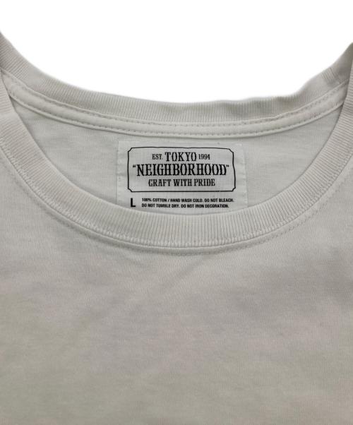 NEIGHBORHOOD（ネイバーフッド）NEIGHBORHOOD (ネイバーフッド) Bolt Printed Cotton-Jersey T-Shirt ホワイト サイズ:Lの古着・服飾アイテム