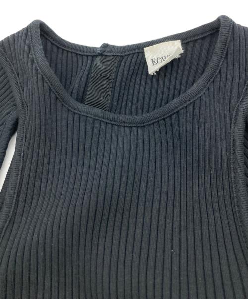 BOWTE（バウト）BOWTE (バウト) テレコ ロングスリーブカットソー ブラック サイズ:SIZE Freeの古着・服飾アイテム