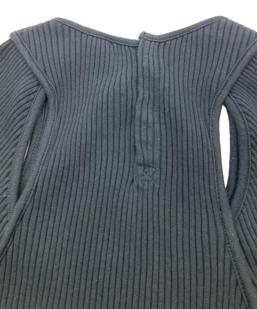 BOWTE（バウト）BOWTE (バウト) テレコ ロングスリーブカットソー ブラック サイズ:SIZE Freeの古着・服飾アイテム