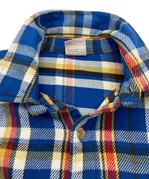 big mac（ビッグマック）BIG MAC (ビッグマック) 70s ヘビーネルシャツ ブルー サイズ:Lの古着・服飾アイテム