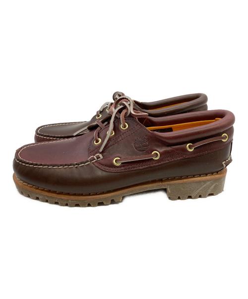Timberland（ティンバーランド）Timberland (ティンバーランド) BEAMS (ビームス) 別注Authentic 3eye Classic Lug クレイジーパターンモカシンシューズ ブラウン サイズ:	SIZE　US９ （27cm）の古着・服飾アイテム