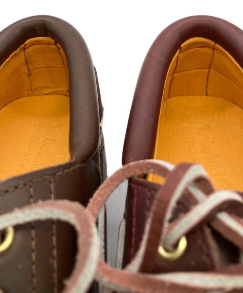 Timberland（ティンバーランド）Timberland (ティンバーランド) BEAMS (ビームス) 別注Authentic 3eye Classic Lug クレイジーパターンモカシンシューズ ブラウン サイズ:	SIZE　US９ （27cm）の古着・服飾アイテム