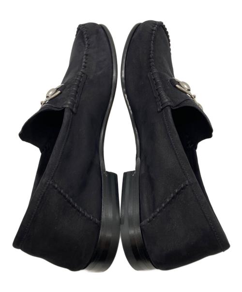 GUCCI（グッチ）GUCCI (グッチ) ホースビットスウェードローファー/Suede Horsebit Loafers ブラック サイズ:8の古着・服飾アイテム