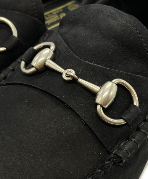 GUCCI（グッチ）GUCCI (グッチ) ホースビットスウェードローファー/Suede Horsebit Loafers ブラック サイズ:8の古着・服飾アイテム