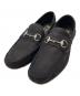 GUCCI（グッチ）の古着「ホースビットスウェードローファー/Suede Horsebit Loafers」｜ブラック