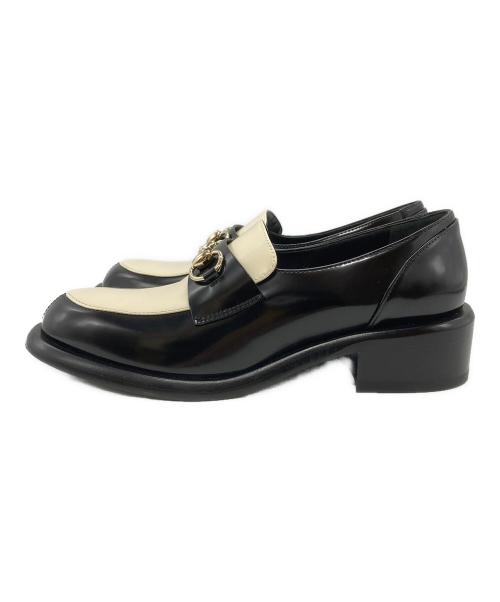 GUCCI（グッチ）GUCCI (グッチ) Savoy Loafers/サヴォイローファー ブラック×ホワイト サイズ:39の古着・服飾アイテム