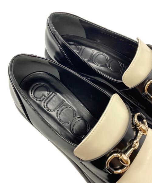 GUCCI（グッチ）GUCCI (グッチ) Savoy Loafers/サヴォイローファー ブラック×ホワイト サイズ:39の古着・服飾アイテム