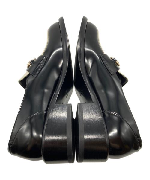 GUCCI（グッチ）GUCCI (グッチ) Savoy Loafers/サヴォイローファー ブラック×ホワイト サイズ:39の古着・服飾アイテム