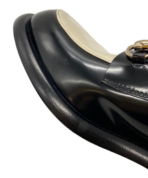 GUCCI（グッチ）GUCCI (グッチ) Savoy Loafers/サヴォイローファー ブラック×ホワイト サイズ:39の古着・服飾アイテム