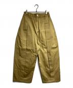 SAGE NATIONセイジ ネーション）の古着「BOX PLEAT TROUSER/ボックスプリーツ・トラウザーズ（パンツ）」｜ブラウン