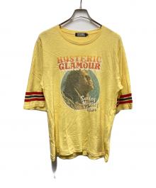 Hysteric Glamour（ヒステリックグラマー）の古着「Sunday Morning Fever 5分袖 Tシャツ」｜イエロー