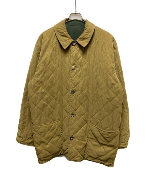 HERMES（エルメス）HERMES (エルメス) リバーシブルキルティングコート グリーン×ベージュ サイズ:48の古着・服飾アイテム