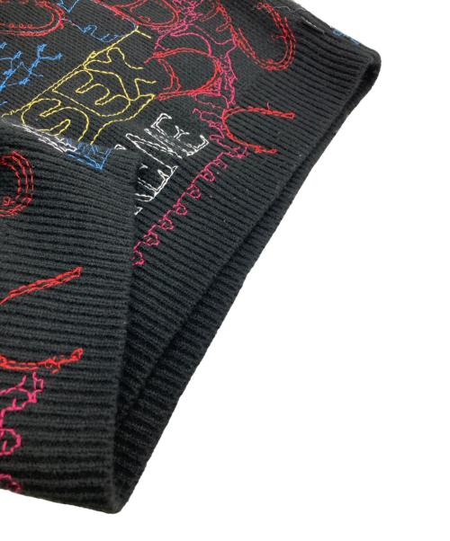 SUPREME（シュプリーム）Supreme (シュプリーム) collage embroidered sweater ブラック サイズ:Ｌの古着・服飾アイテム