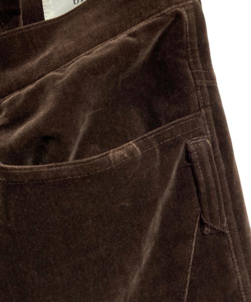 BLANK（ブランク）BLANK (ブランク) ベロアフレアロングパンツ/Velour Flare Pants ブラウン サイズ:1の古着・服飾アイテム