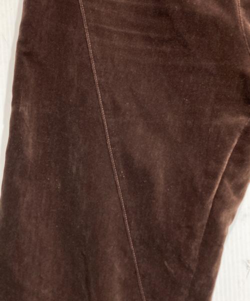 BLANK（ブランク）BLANK (ブランク) ベロアフレアロングパンツ/Velour Flare Pants ブラウン サイズ:1の古着・服飾アイテム