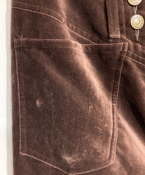 BLANK（ブランク）BLANK (ブランク) ベロアフレアロングパンツ/Velour Flare Pants ブラウン サイズ:1の古着・服飾アイテム