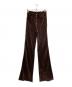 BLANK（ブランク）の古着「ベロアフレアロングパンツ/Velour Flare Pants」｜ブラウン