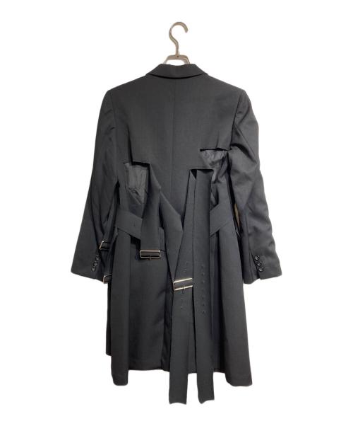COMME des GARCONS（コムデギャルソン）COMME des GARCONS (コムデギャルソン) ウールギャバジンカッティングマルチベルトコート/Wool Gabardine Cutting Multi-Belt Coat  ブラック サイズ:Sの古着・服飾アイテム