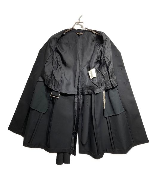 COMME des GARCONS（コムデギャルソン）COMME des GARCONS (コムデギャルソン) ウールギャバジンカッティングマルチベルトコート/Wool Gabardine Cutting Multi-Belt Coat  ブラック サイズ:Sの古着・服飾アイテム