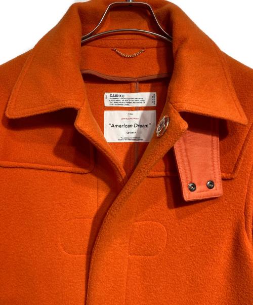 DAIRIKU（ダイリク）DAIRIKU (ダイリク) Snap Button Duffle Coat/スナップボタン付きダッフルコート オレンジ サイズ:Lの古着・服飾アイテム