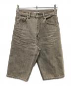 AURALEEオーラリー）の古着「HARD TWIST FADED DENIM SHORTS」｜ブラウン