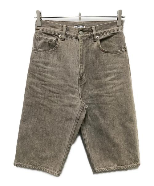 AURALEE（オーラリー）AURALEE (オーラリー) HARD TWIST FADED DENIM SHORTS ブラウン サイズ:０の古着・服飾アイテム