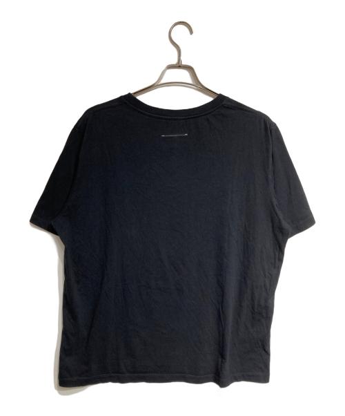 MM6 Maison Margiela（エムエムシックスメゾンマルジェラ）MM6 Maison Margiela (エムエムシックスメゾンマルジェラ) DESTROYED LOGO Tee/ロゴを破壊した（ダメージ加工した）Tシャツ ブラック サイズ:XLの古着・服飾アイテム