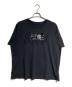 MM6 Maison Margiela（エムエムシックスメゾンマルジェラ）の古着「DESTROYED LOGO Tee/ロゴを破壊した（ダメージ加工した）Tシャツ」｜ブラック