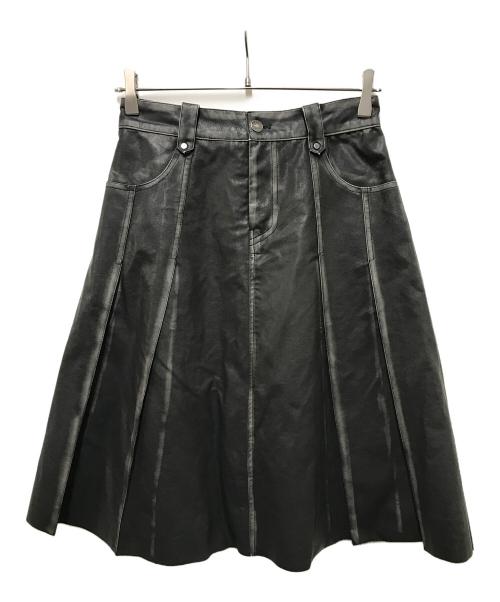 ROUGHNECK（ラフネック）ROUGHNECK (ラフネック) フェイクレザースカート ブラック サイズ:SIZE Sの古着・服飾アイテム