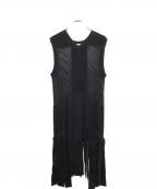 TOGA ARCHIVESトーガアーカイブス）の古着「Fringe knit dress」｜ブラック