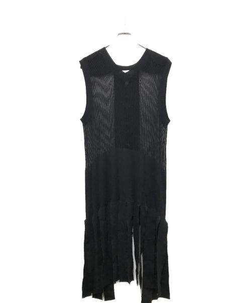 TOGA ARCHIVES（トーガアーカイブス）TOGA ARCHIVES (トーガアーカイブス) Fringe knit dress ブラック サイズ:Ｓの古着・服飾アイテム