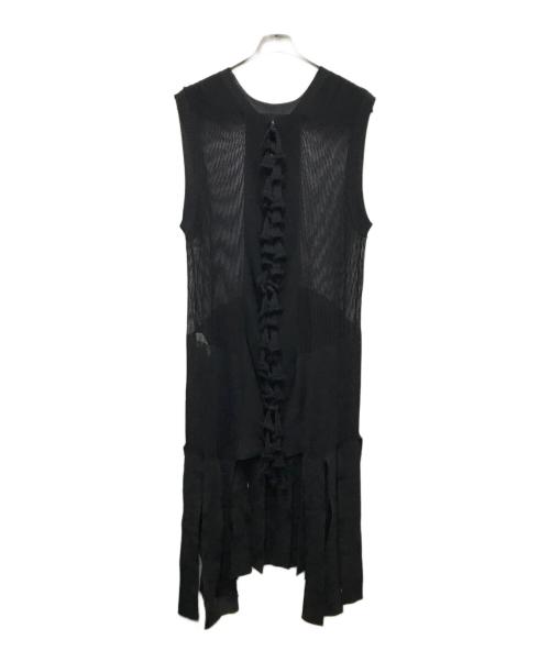 TOGA ARCHIVES（トーガアーカイブス）TOGA ARCHIVES (トーガアーカイブス) Fringe knit dress ブラック サイズ:Ｓの古着・服飾アイテム