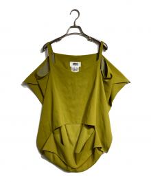 MM6 Maison Margiela（エムエムシックスメゾンマルジェラ）の古着「ドレープ変形プルオーバー/Drape-style pullover」｜イエロー