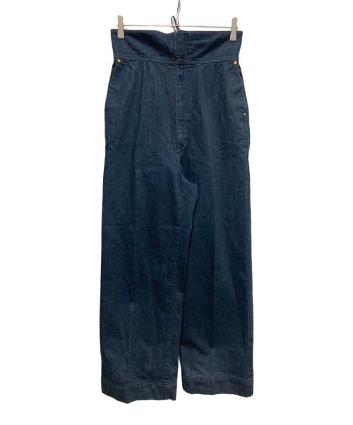 BONUM（ボナム）Bonum (ボナム) レースアップハイライズデニム インディゴ サイズ:	SIZE 40の古着・服飾アイテム