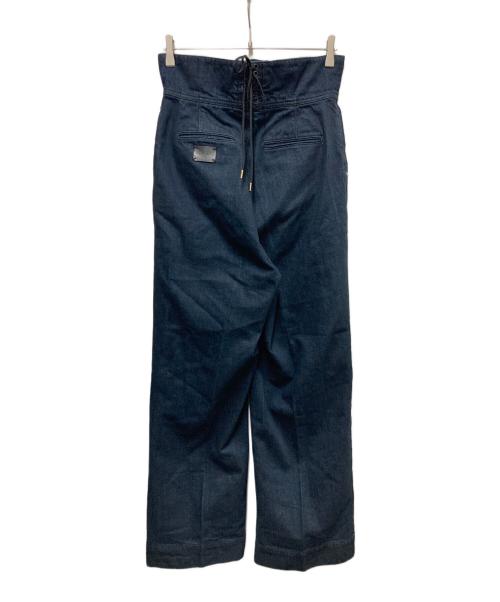 BONUM（ボナム）Bonum (ボナム) レースアップハイライズデニム インディゴ サイズ:	SIZE 40の古着・服飾アイテム