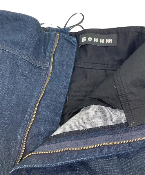 BONUM（ボナム）Bonum (ボナム) レースアップハイライズデニム インディゴ サイズ:	SIZE 40の古着・服飾アイテム