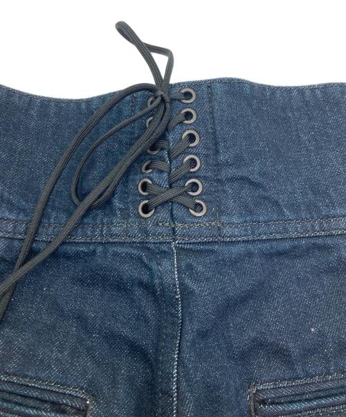BONUM（ボナム）Bonum (ボナム) レースアップハイライズデニム インディゴ サイズ:	SIZE 40の古着・服飾アイテム