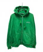 THE BLACK EYE PATCHブラックアイパッチ）の古着「SPANDEX LOGO ZIP HOODIE」｜グリーン