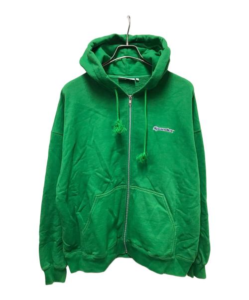 THE BLACK EYE PATCH（ブラックアイパッチ）THE BLACK EYE PATCH (ブラックアイパッチ) SPANDEX LOGO ZIP HOODIE グリーン サイズ:SIZE Lの古着・服飾アイテム