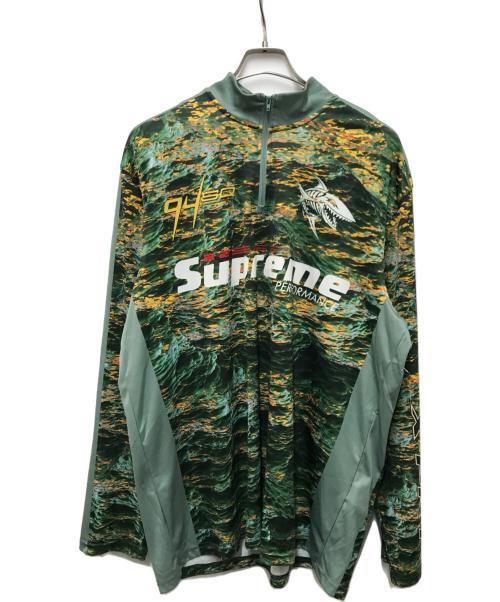 SUPREME（シュプリーム）Supreme (シュプリーム) Waves Zip Pullover グリーン サイズ:lの古着・服飾アイテム