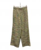 masuエムエーエスユー）の古着「CANDY TWEED WIDE PANTS」｜マルチカラー