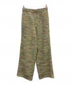 masuエムエーエスユー）の古着「CANDY TWEED WIDE PANTS」｜マルチカラー