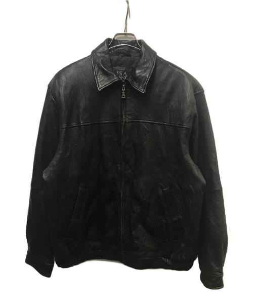 JOS.A.BANK（ジョス エー バンク）JOS.A.BANK (ジョス エー バンク) 90s レザースイングトップ ブラック サイズ:Ｌの古着・服飾アイテム