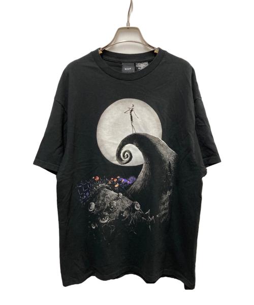 HUF（ハフ）HUF (ハフ) NIGHTMARE BEFORE CHRISTMAS (ナイトメアービフォアクリスマス) SPIRAL HILL TEE ブラック サイズ:ＸＬの古着・服飾アイテム