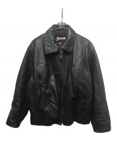 中古・古着通販】Schott (ショット) MA-1レザーブルゾン ブラック
